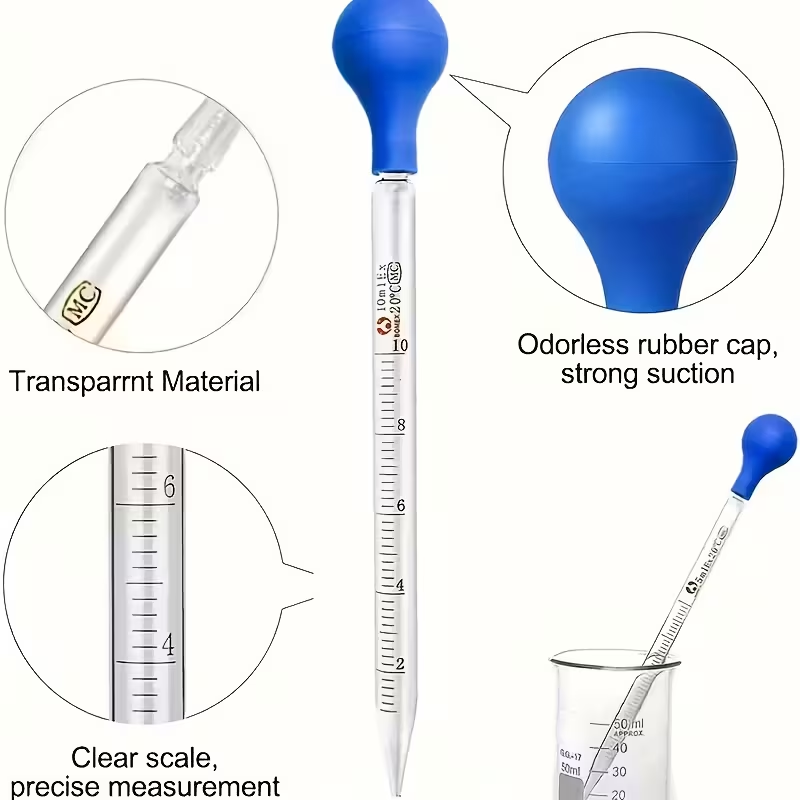 액체 이송 및 과학 실험에 적합한 유리 드롭퍼 실험 세 - Science Experiment 리뷰 및 가격