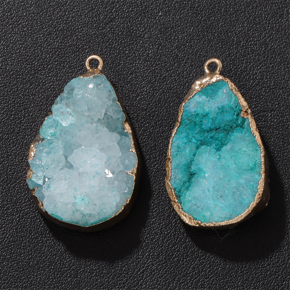 1PC 천연 마노 Geode 펜던트 25x38mm 염색 - Science Nature 리뷰 및 가격