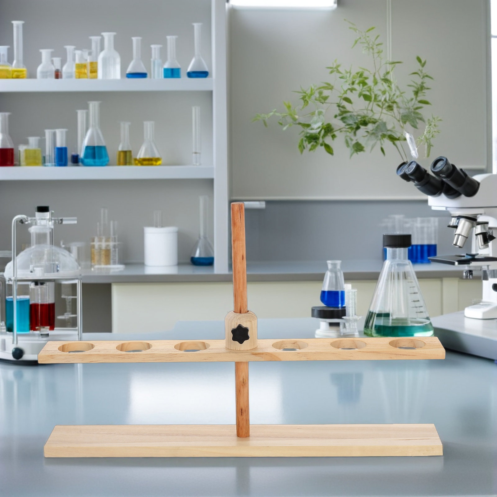 6홀 목재 깔때기 스탠드 높이 조절 가능 실험실 장비  - Science Experiment 리뷰 및 가격
