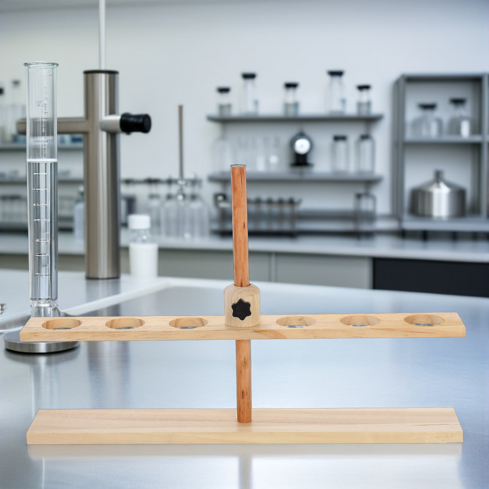 6홀 목재 깔때기 스탠드 높이 조절 가능 실험실 장비  - Science Experiment 리뷰 및 가격