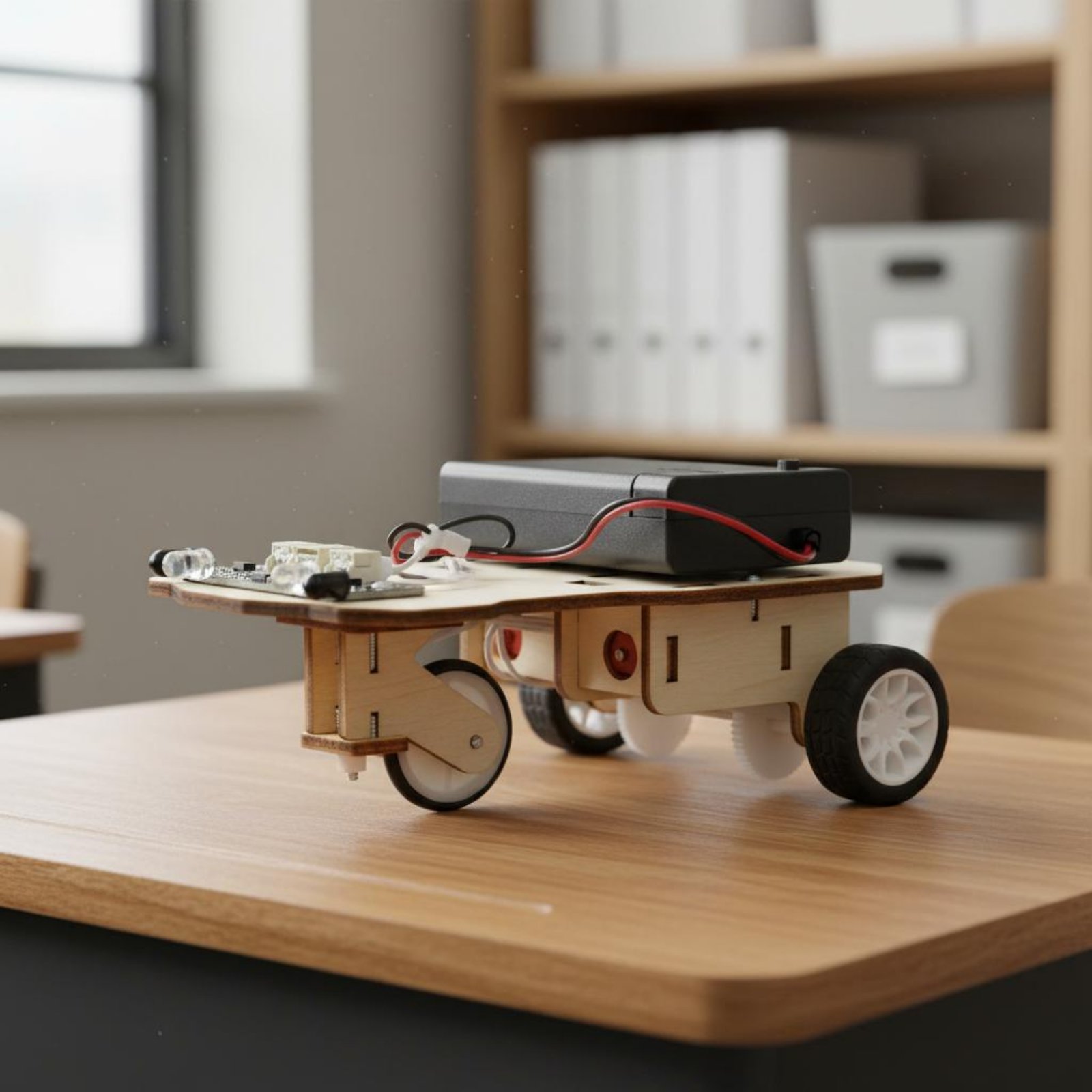 나무로 만든 지능형 자동차 키트 과학 기술 교육 DIY - Science Robotics 리뷰 및 가격
